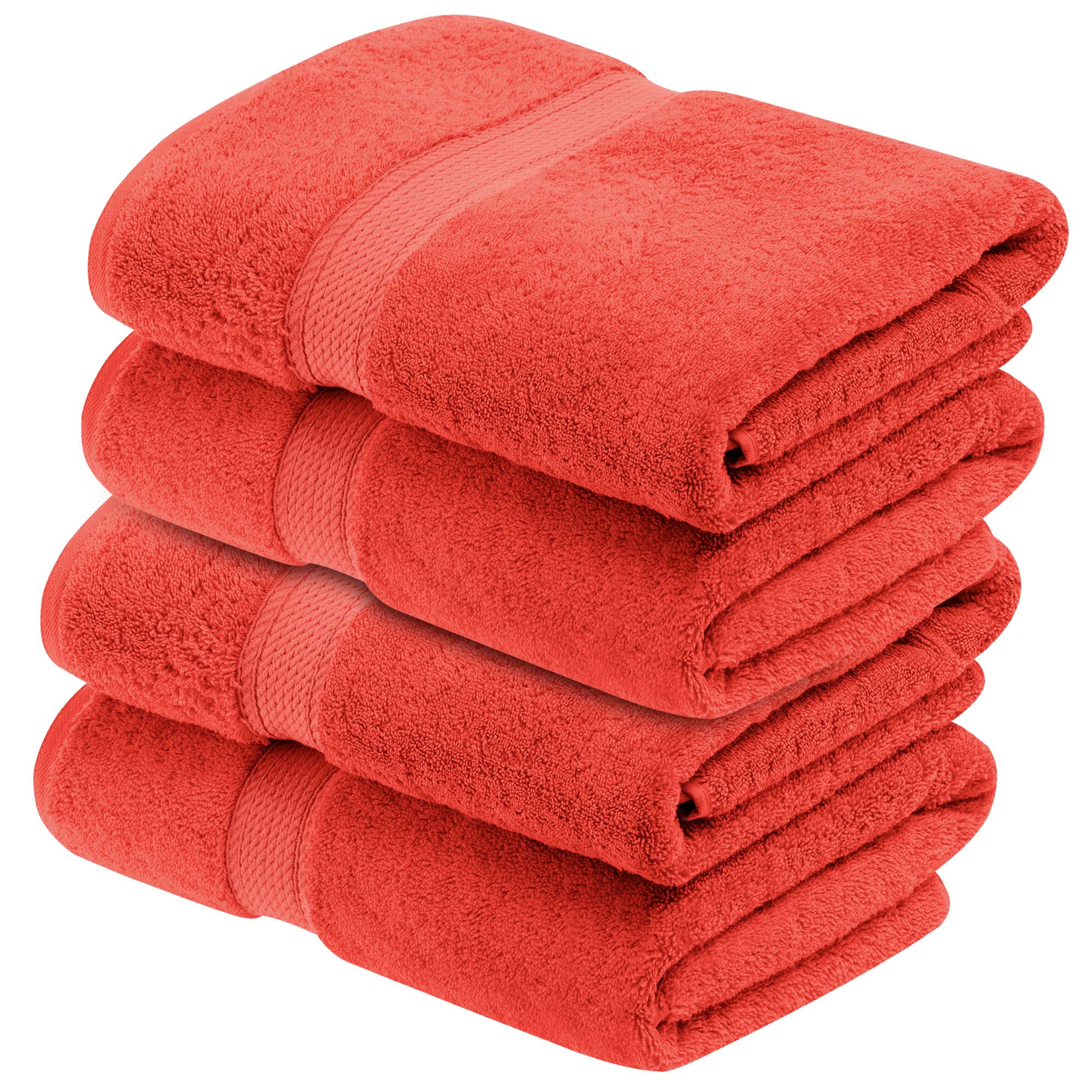 Premium 4-Piece Egyptian Cotton Bath Towel Set - Ultra Soft, Heavyweight & Plush Pile for Spa-Like Luxury at Home | Perfect for Bath, Beach & Guest Use