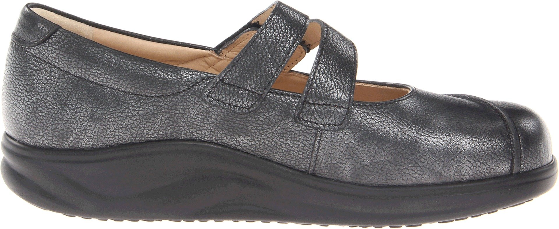 Birkenstock Women's Sacramento Sandals - Nero/Silver - Size 10 (UK Women's 7.5) | Comfortable Cork Footbed Slides for Casual Wear, Beach & Summer Outfits