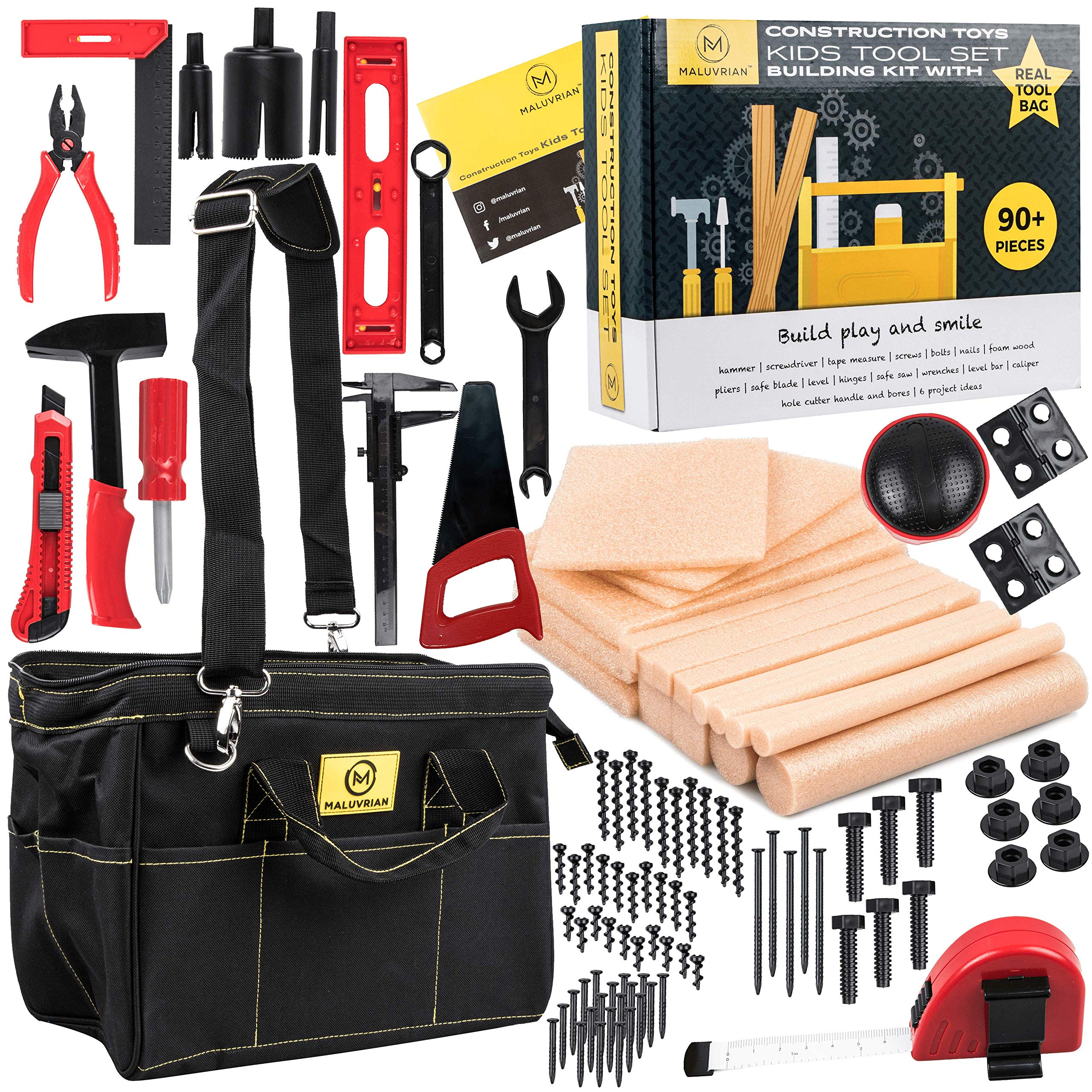 STEM Building Toys for Kids - Construction Tool Set for Boys & Girls | Pretend Play & Crafts