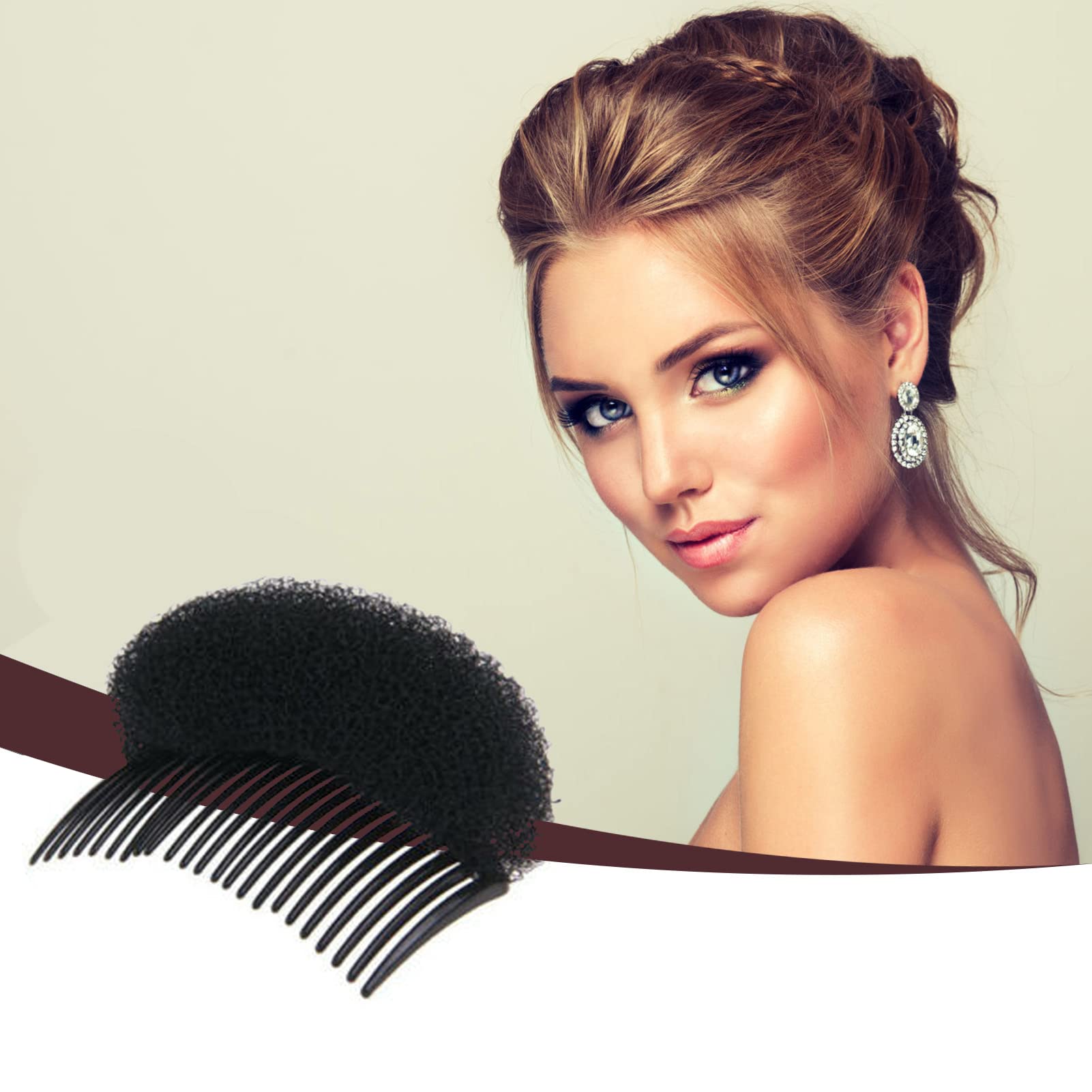 BOXO Hair Puff Maker Volumizer - 2 Pack Hair Base Comb Clip for Women | Create Instant Volume & Lift for Ponytails, Updos & Special Occasions