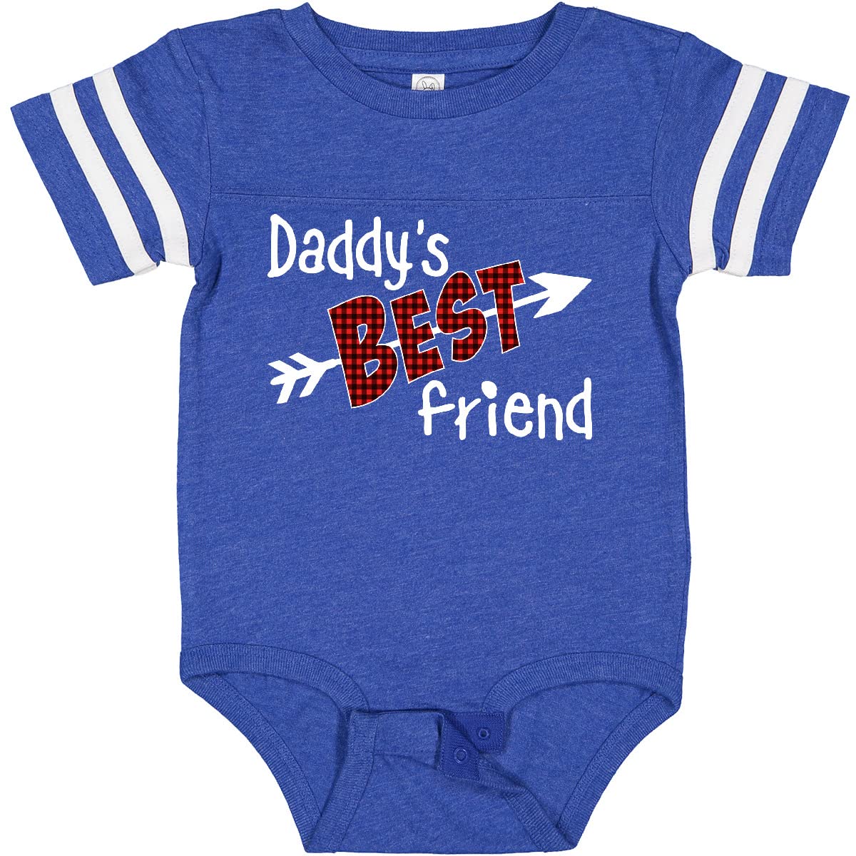 Dad's Best Friend Arrow & Plaid Letter Baby Bodysuit - Cute Newborn Outfit for Family Gatherings & Photo Shoots