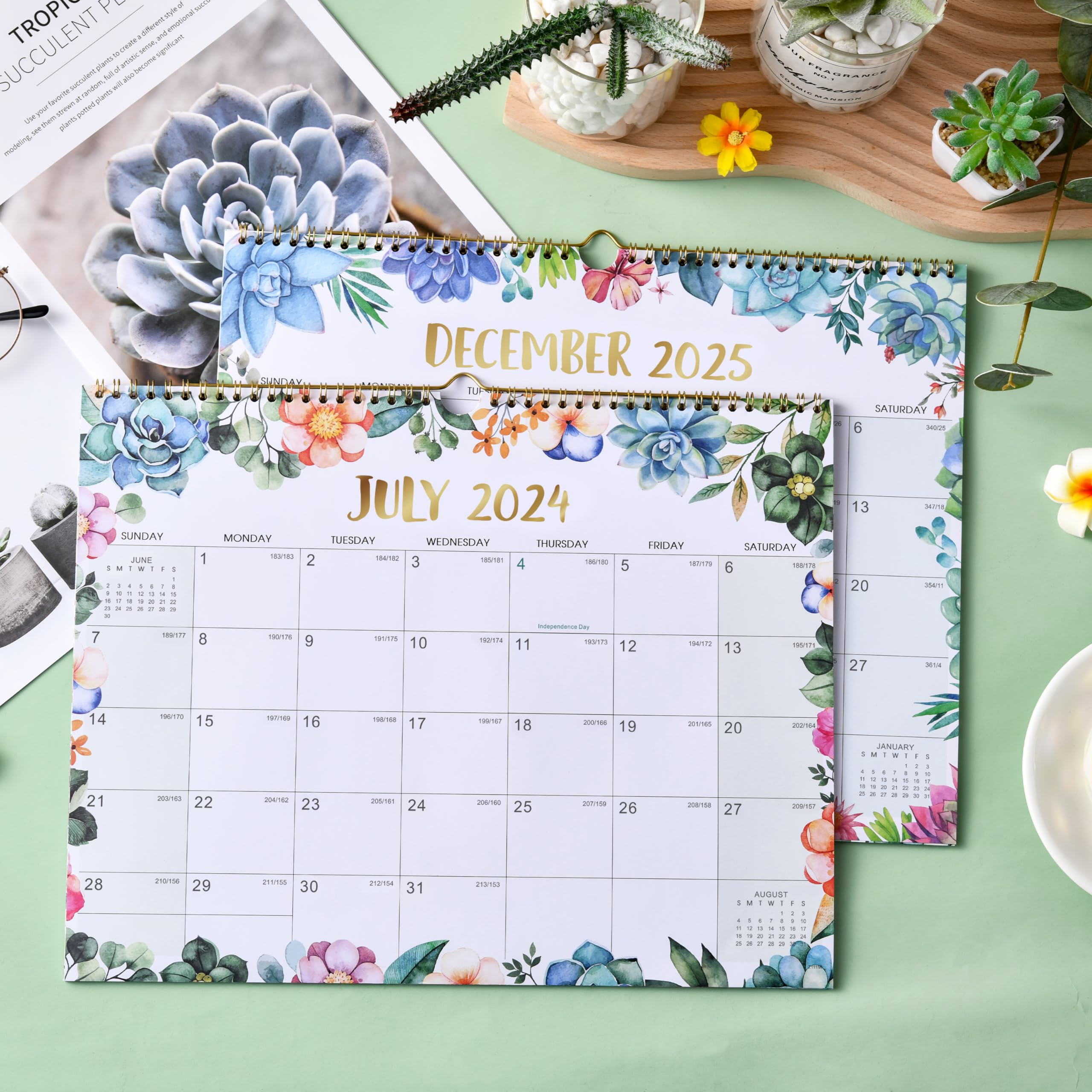 2024-2025 Wall Calendar - 18 Month Large Planner from July 2024 to December 2025 with Big Writing Blocks (14.5