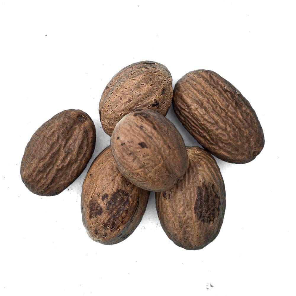 100% Natural Premium Whole Nutmeg Seasoning Spice - Kosher, Non-GMO, 8 oz | Perfect for Baking, Cooking & Holiday Recipes