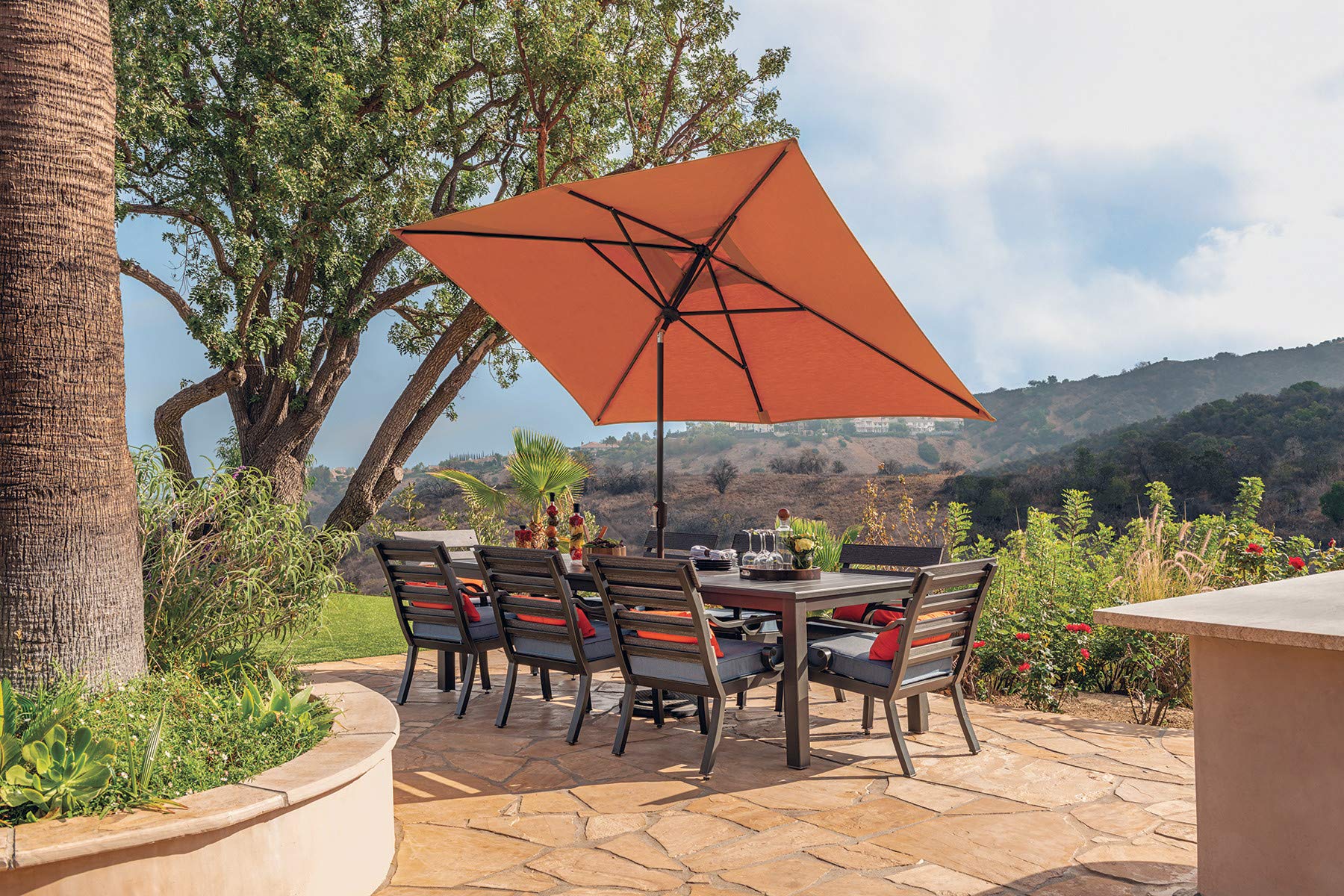 SimplyShade Catalina 9ft Beige Patio Umbrella - Outdoor Sun Shade for Pool, Garden, and Backyard Relaxation