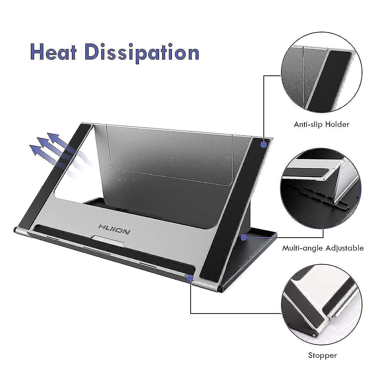 HUION KAMVAS Pro 16 Drawing Tablet with Screen - 15.6 Inch Graphic Monitor with Full Laminated Anti-Glare Glass, 6 Customizable Shortcut Keys & Adjustable Stand - Digital Art Tablet for Artists, Designers, Illustrators - Perfect for Digital Painting, Animation, Photo Editing on Windows/Mac/Linux