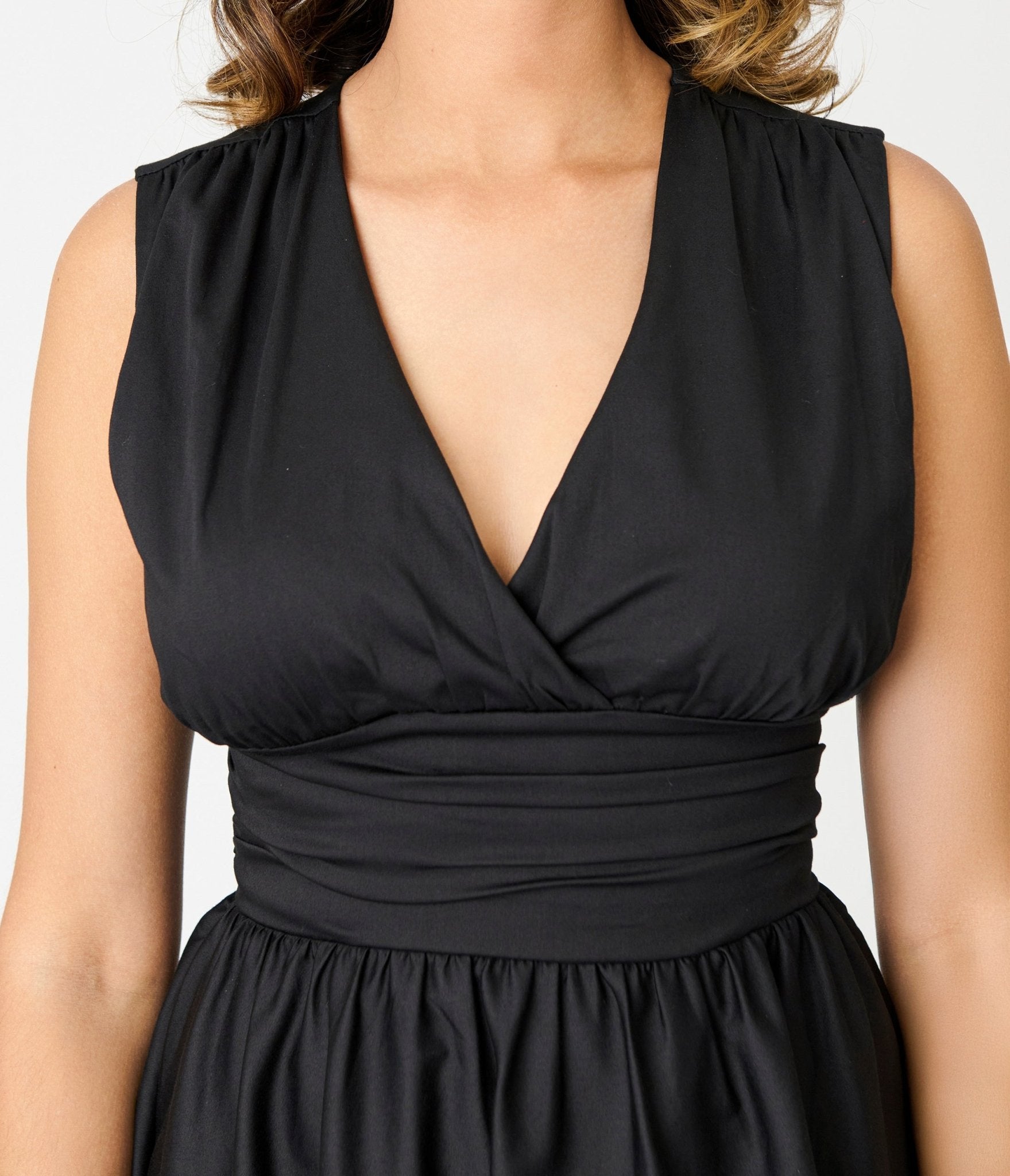 Timeless London Black Candace Swing Dress - Elegant Flowy Midi Dress for Women | Perfect for Parties, Weddings & Special Occasions
