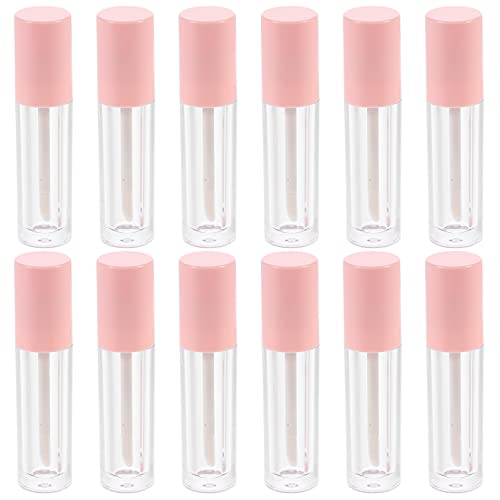 12pcs Refillable Lip Gloss Bottles - DIY Travel Cosmetics for Makeup & Perfume