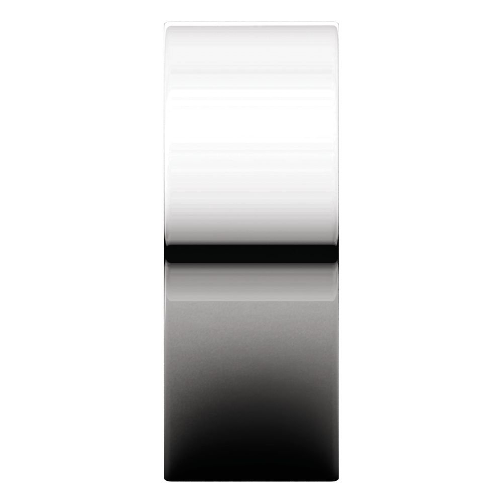 Jewels By Lux 925 Sterling Silver 8mm Flat Comfort Fit Men's Wedding Band Ring - Size 12 - Perfect for Weddings, Anniversaries & Everyday Wear