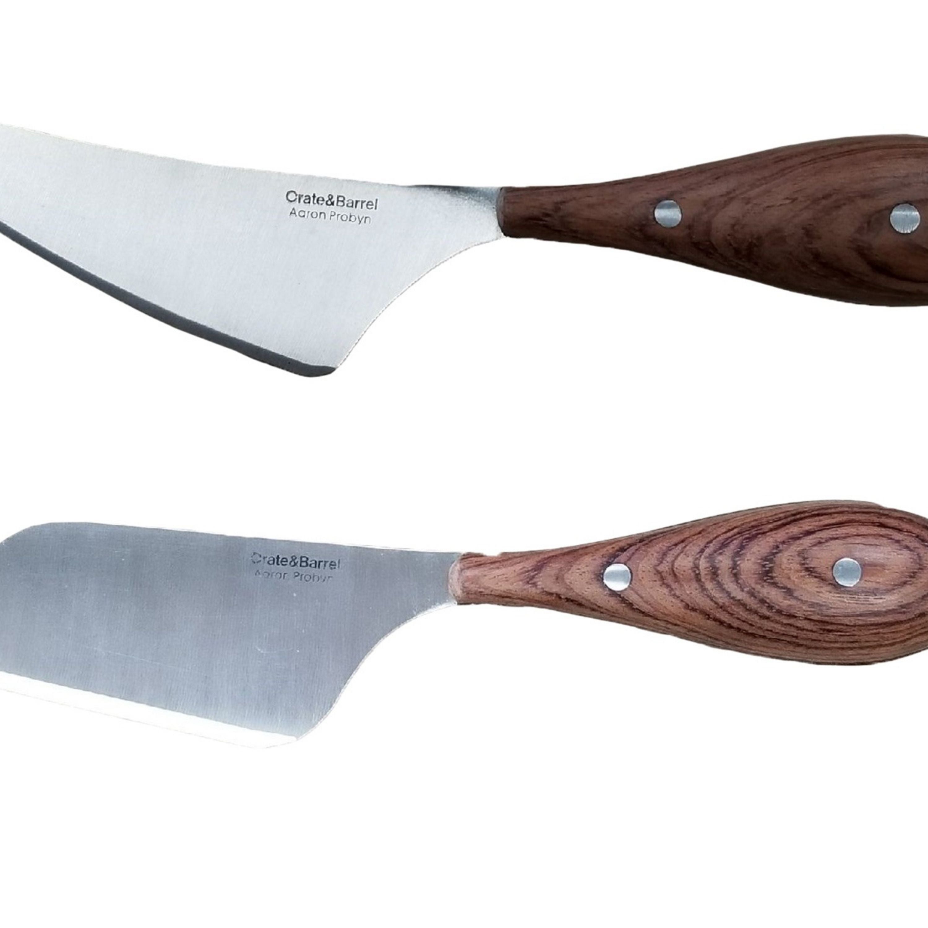 BergHOFF Aaron Probyn 3-Piece Cheese Knife Set with Bamboo Cutting Board - Stainless Steel Knives & Two-Tone Design for Cheese Platters, Charcuterie Boards & Entertaining
