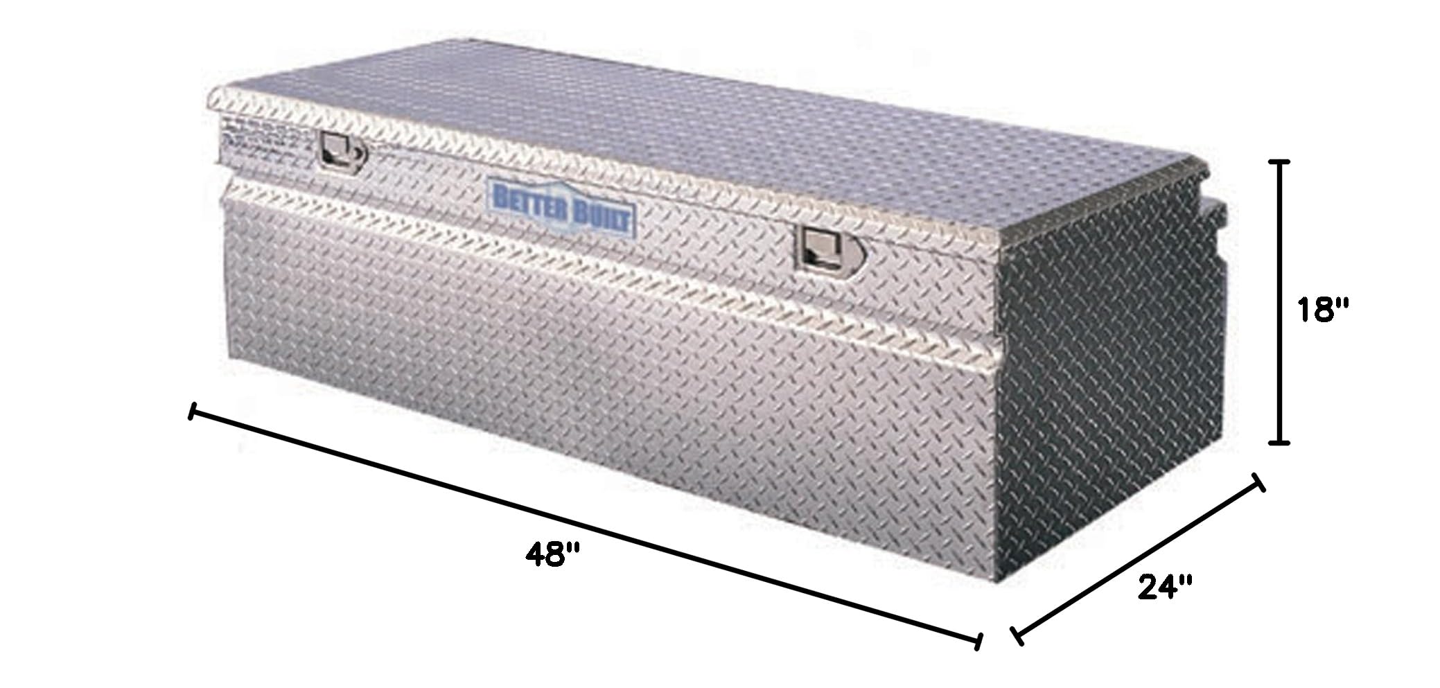 Better Built 62011324 Heavy Duty Truck Tool Box - Secure Storage for Tools & Equipment - Perfect for Pickup Trucks, Work Sites & Outdoor Adventures