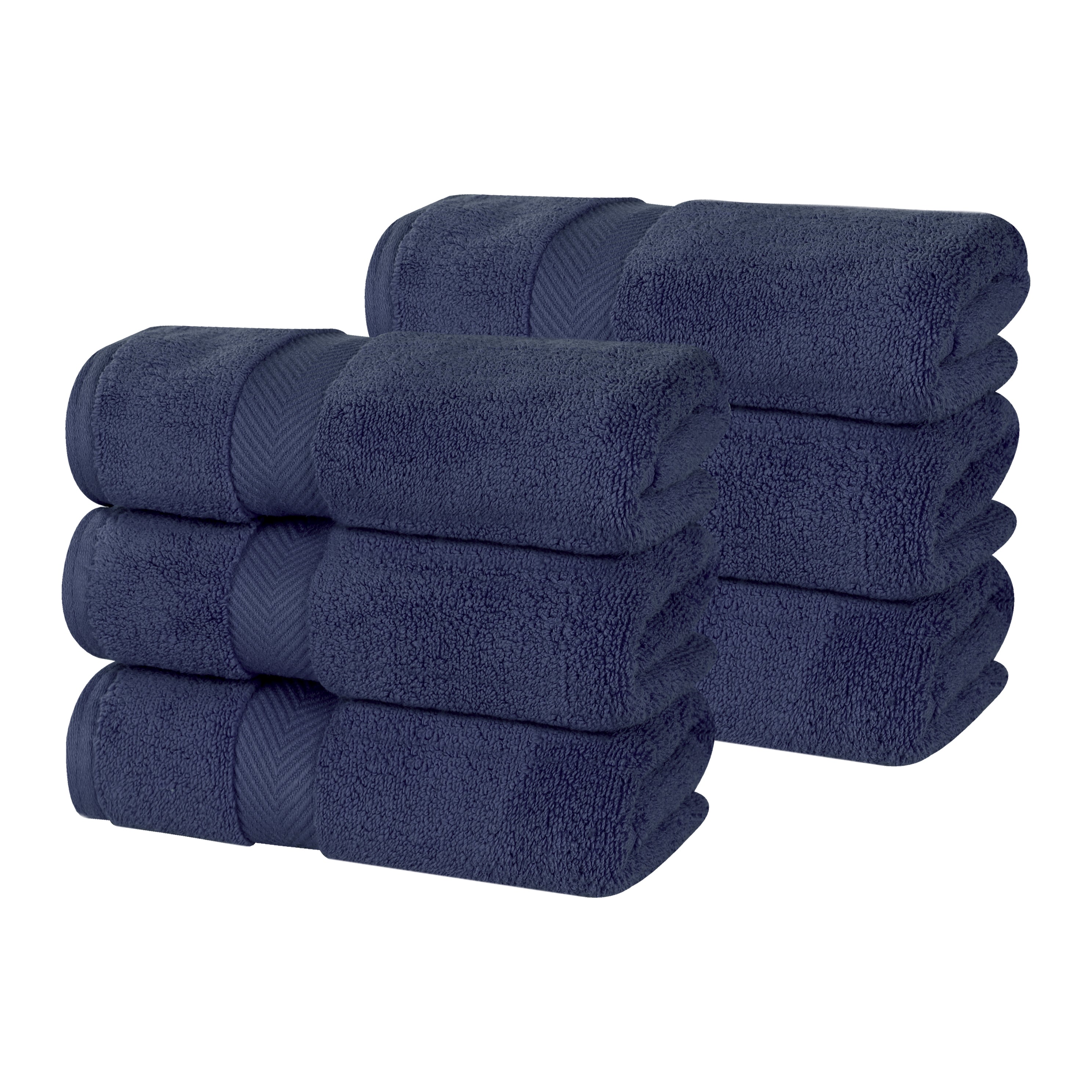 Premium 6-Pack Zero Twist Cotton Hand Towels - Ultra Soft, Highly Absorbent for Kitchen, Bathroom & Gym - Solid Color Home Essentials