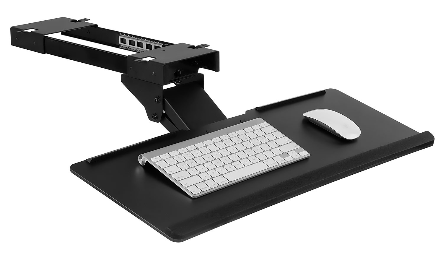 Mount-It! Ergonomic Under Desk Keyboard Tray with Gel Wrist Rest - Adjustable Black Computer Keyboard & Mouse Platform for Home Office, Gaming & Workspace Comfort