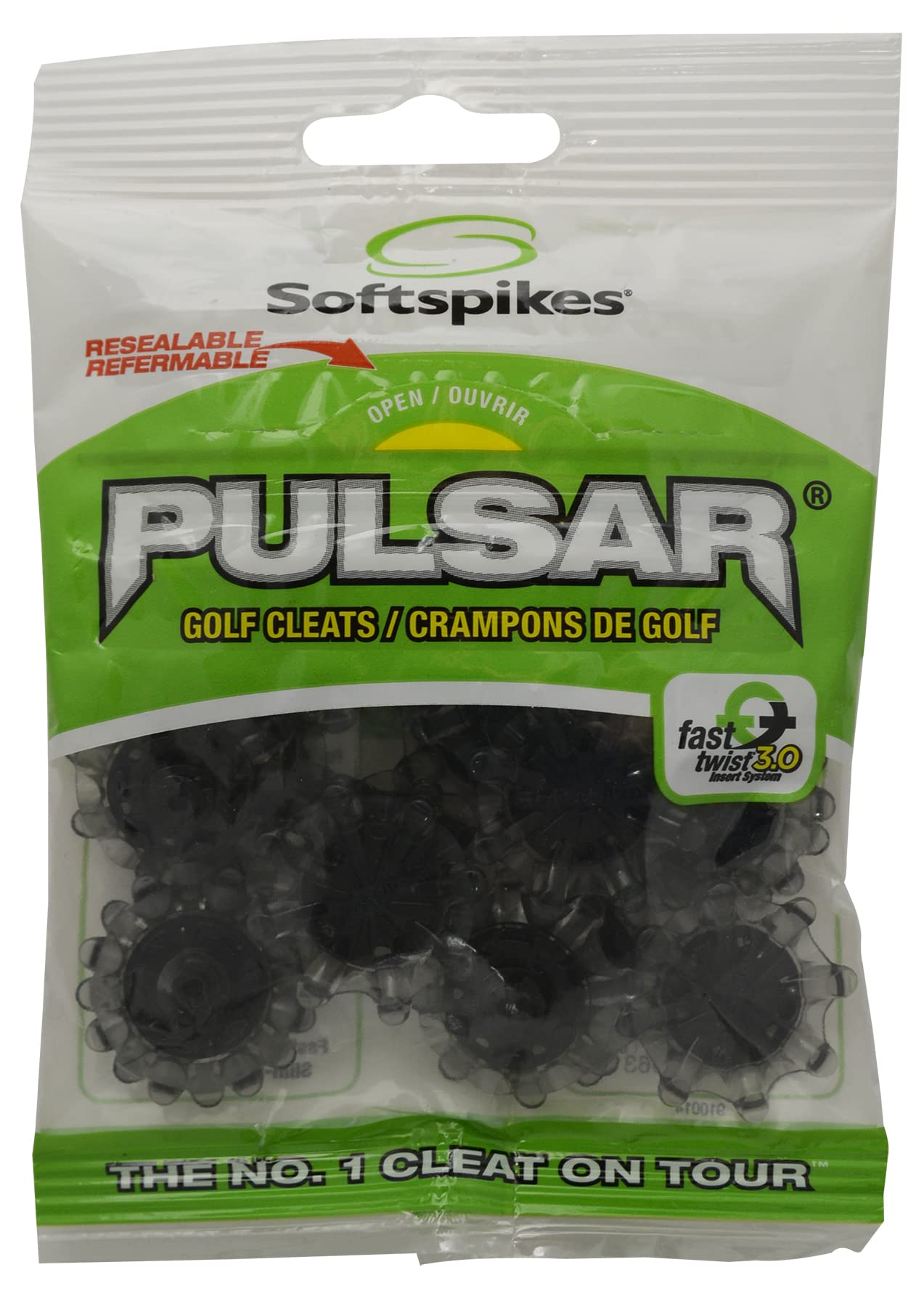 SOFTSPIKES Pulsar Fast Twist 3.0 Golf Cleats - Pack of 18 | Durable Replacement Spikes for Golf Shoes | Perfect for Golfers on All Terrains & Weather Conditions