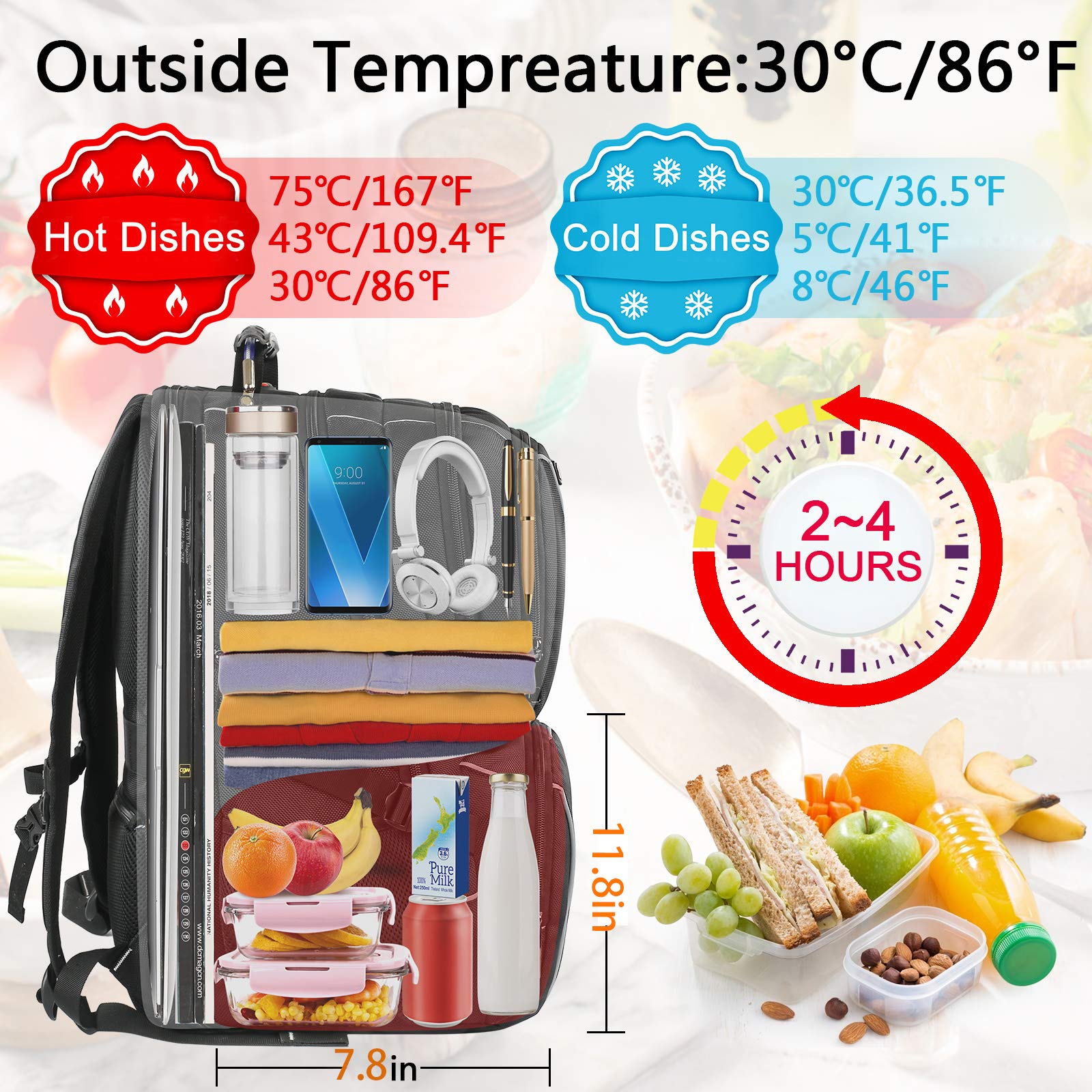 VECKUSON 15.6 Inch Laptop Backpack for Men & Women - Waterproof Anti-Theft USB Charging Port TSA Approved Travel Backpack - Durable Polyester Nylon Business School College Commuter Backpack - Perfect for Work, Travel & Daily Use