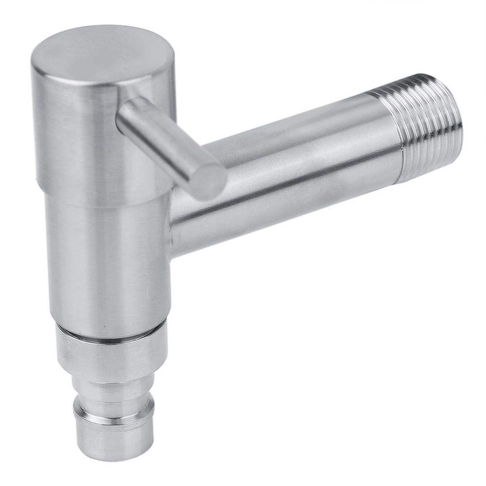 Stainless Steel Wall Mounted Kitchen Sink Faucet - Durable Single Cold Water Tap with Metal Handle (G1/2