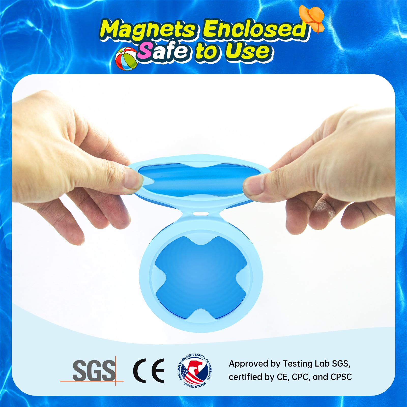 10PCS Reusable Water Balloons for Kids - Refillable Quick Fill Magnetic Water Balloons | Latex-Free Pool & Beach Toys for Summer Outdoor Activities | Perfect for Backyard Games, Birthday Parties and Water Fights