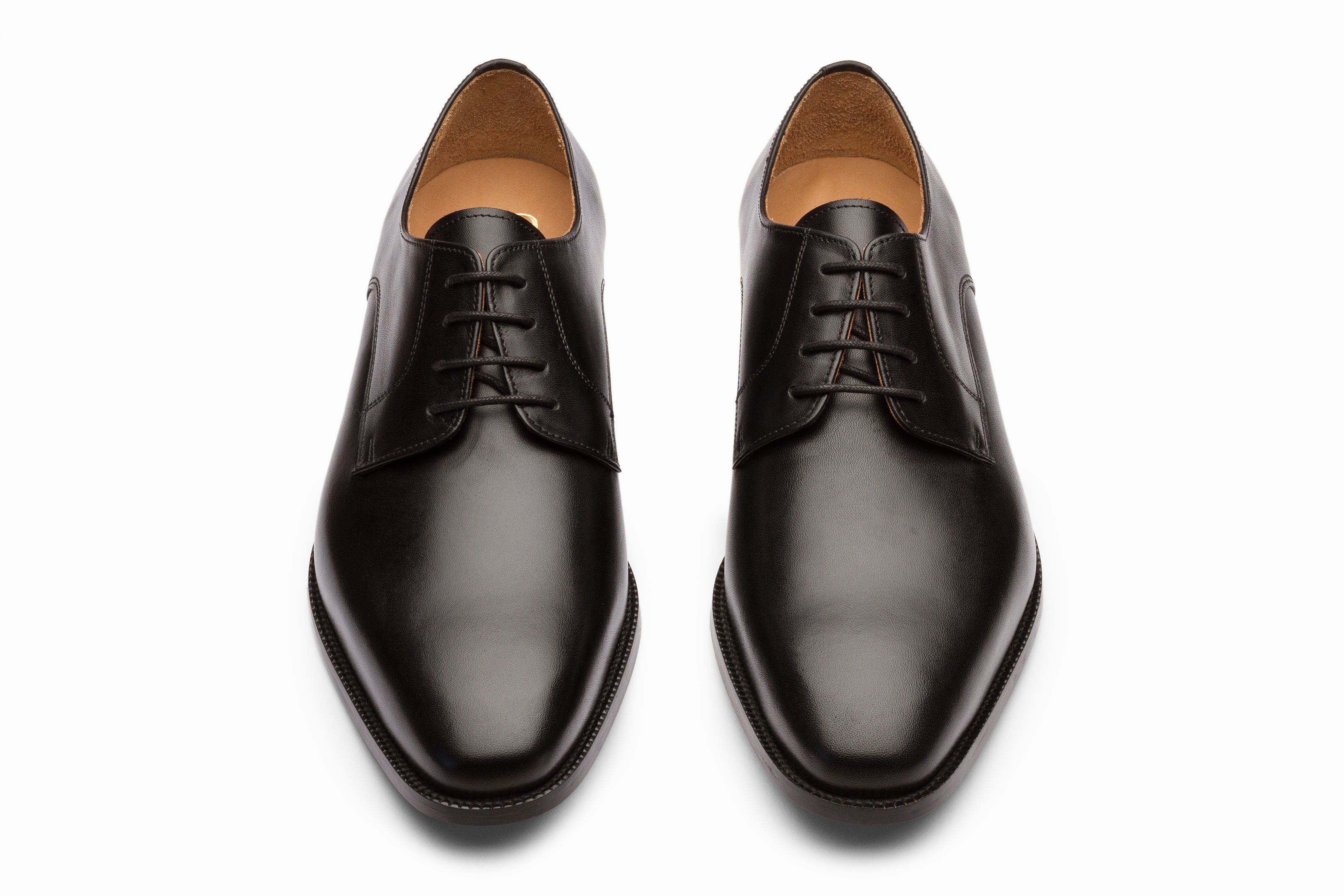 Men's Classic Plain Black Derby Shoes - Stylish & Comfortable Dress Shoes for Business, Office & Formal Occasions