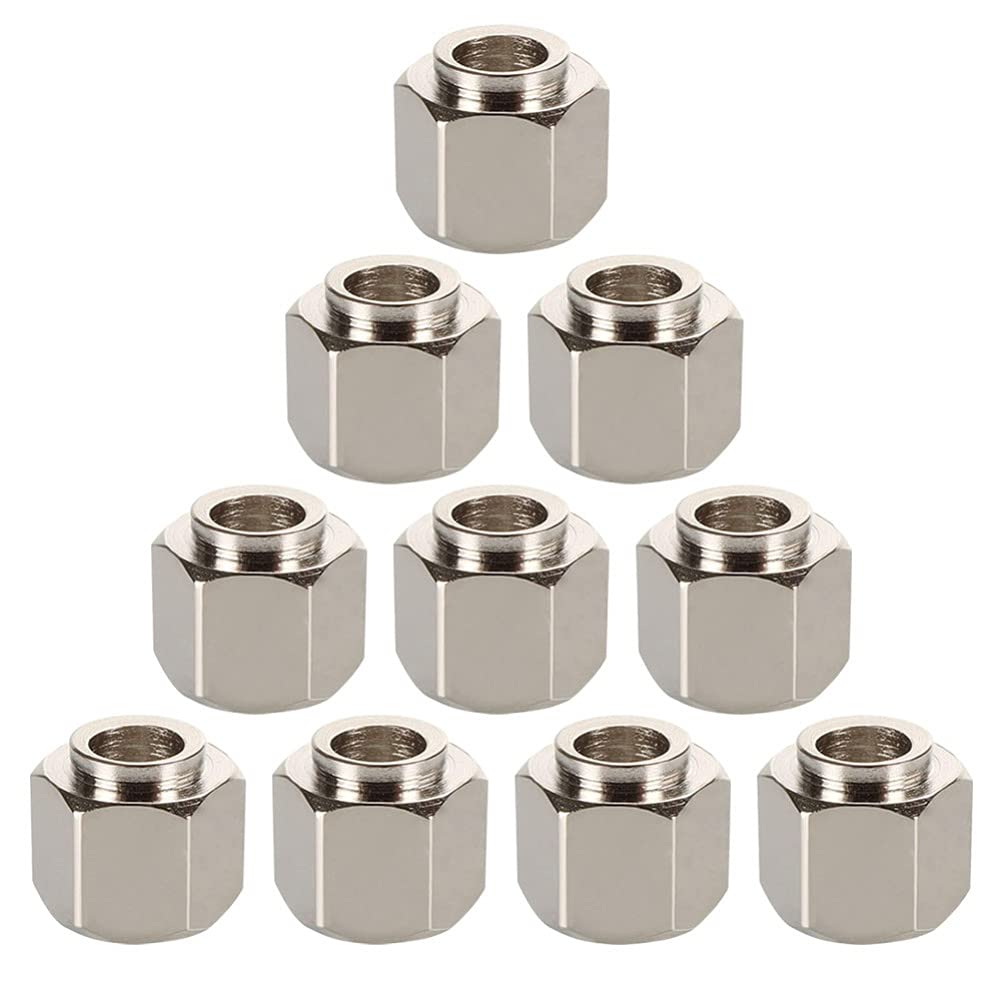 Scicalife 12pcs 3D Printer Eccentric Spacers - Hexagonal Nuts for V-Wheels (6mm Height, 5mm Inner Hole, 8mm Outer Diameter) | Perfect for 3D Printer Maintenance & DIY Repairs