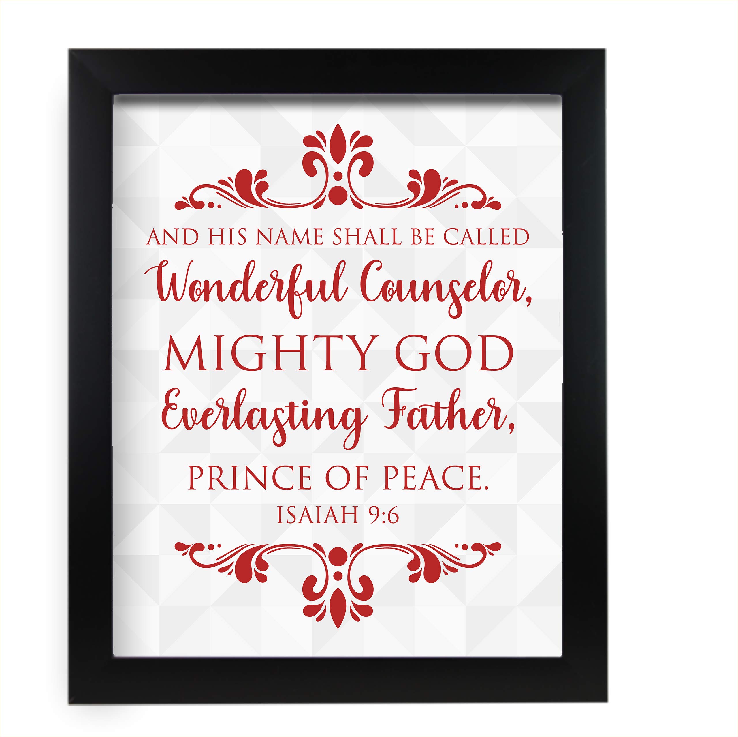 Isaiah 9:6 Prince of Peace Bible Verse Wall Art Print - 11x14” Inspirational Scripture Canvas for Christian Home Decor, Office, Church & School - Perfect Christmas Gift & Faith-Based Decor for Living Room, Bedroom or Prayer Space