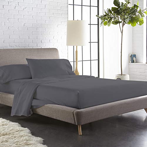 Luxury Extra Long Twin XL Sheets - 12 Inch Deep Pocket Fitted Sheet with All-Around Elastic - Charcoal Grey College Dorm & Hotel Bedding - Perfect for Dorm Rooms, Guest Beds & Airbnb Stays