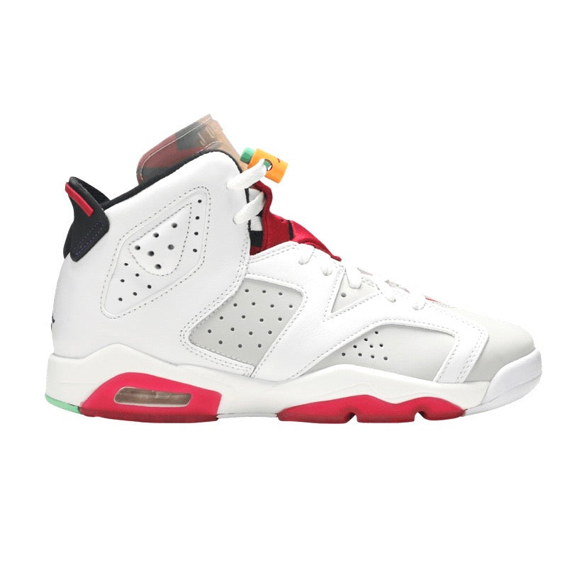 Air Jordan 6 Retro GS Hare Sneakers - Neutral Grey, Black & White Basketball Shoes for Women & Girls - Perfect for Basketball Games, Streetwear & Casual Outfits