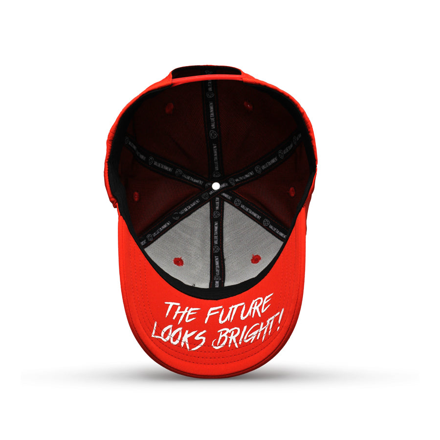 Kids VT Shield Logo Future Looks Bright Red Snapback Hat - Stylish Baseball Cap for Boys & Girls - Perfect for School, Sports & Outdoor Activities