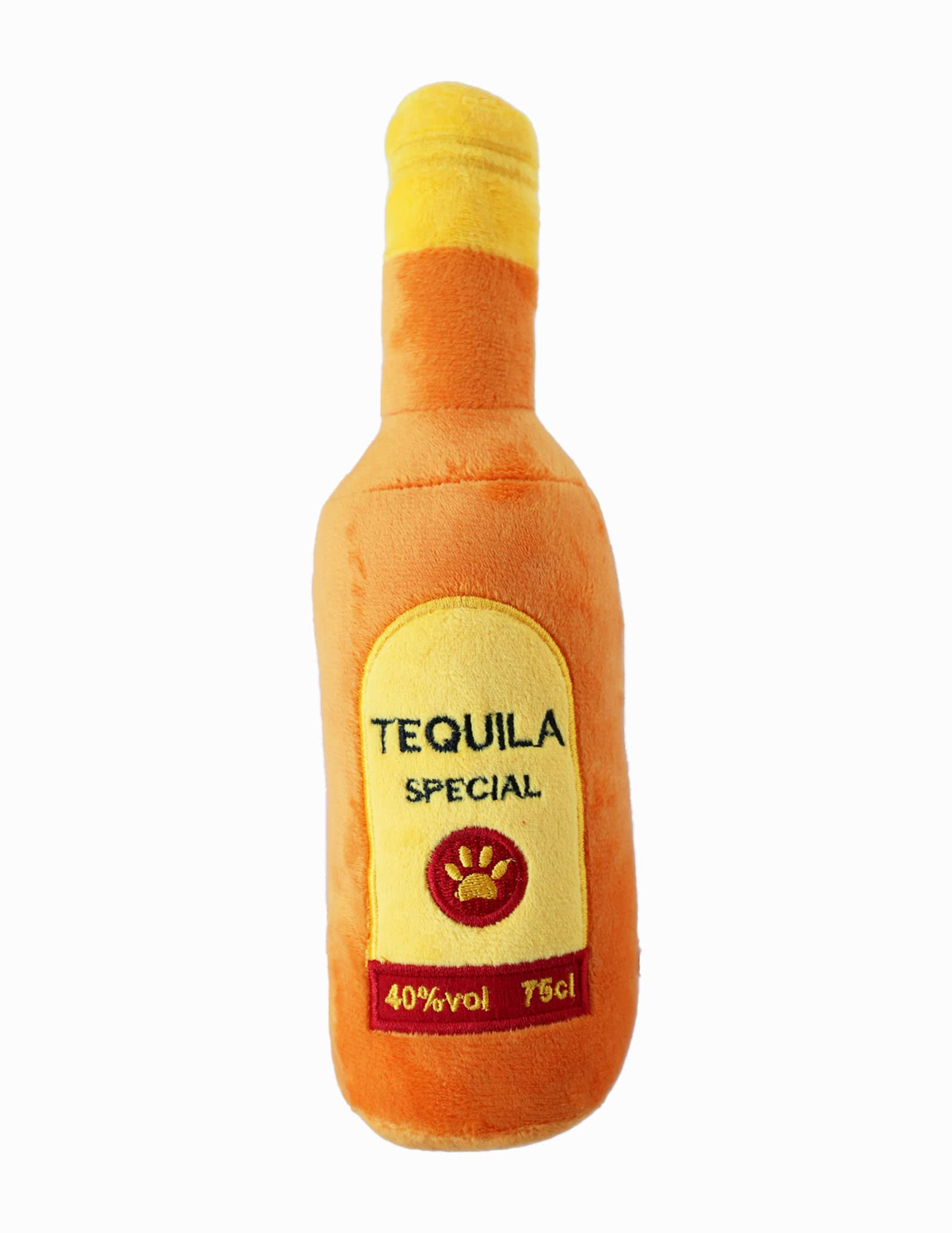 Durable Alcohol Bottle Plush Dog Toy - Tequila Shaped Chew & Fetch Toy for Small, Medium & Large Dogs | Food-Grade Safe | Perfect for Playtime, Training & Interactive Fun