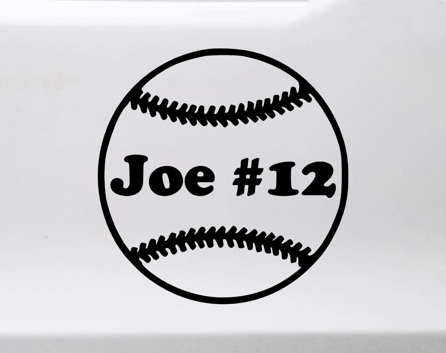 Custom Personalized Name Softball Baseball Vinyl Decal - Die Cut Sticker for Helmets, Bats & Water Bottles - Minglewood Trading