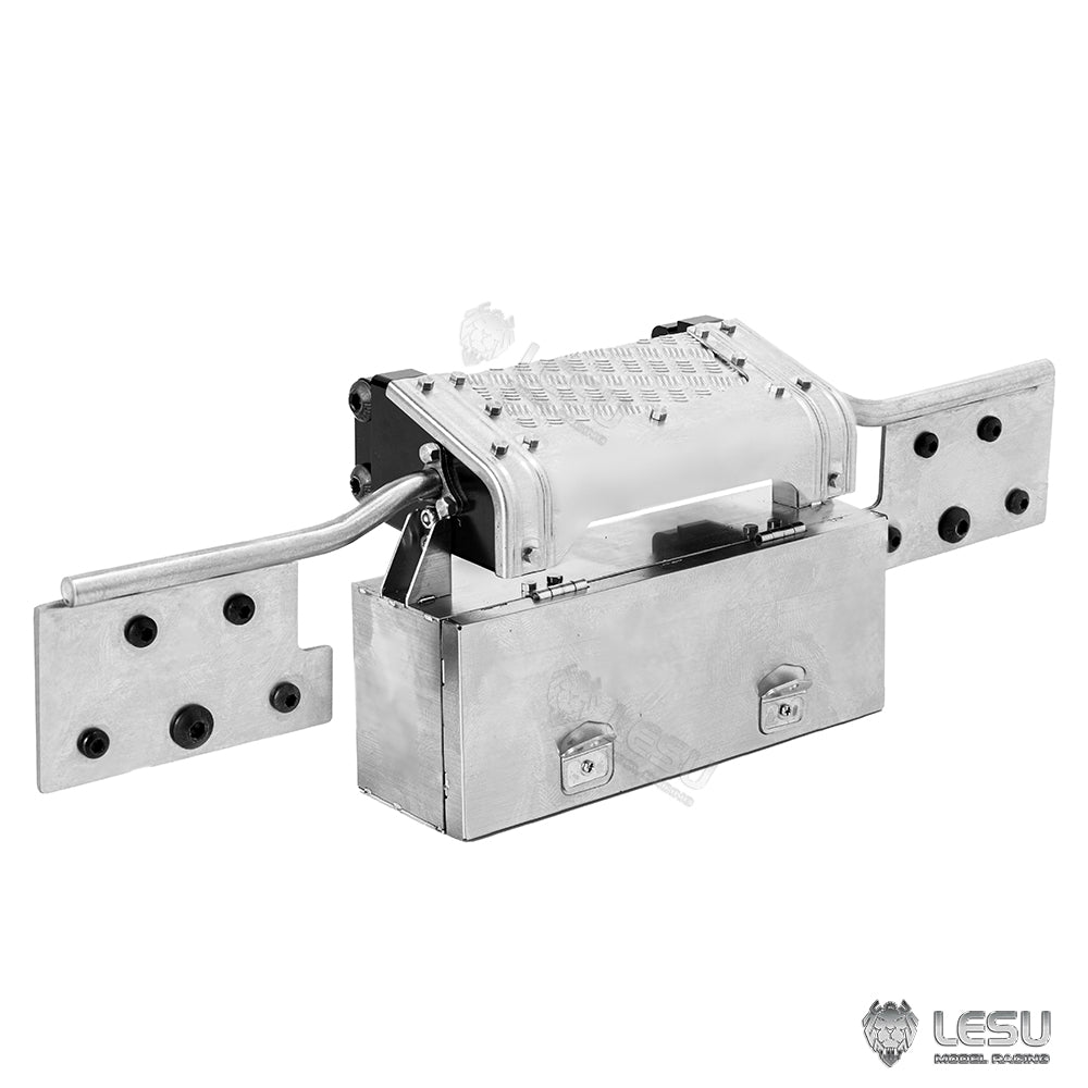 LESU 1/14 Scale RC Tractor Rear Beam Set with Toolbox - DIY Unpainted Accessory for R47 R62 Remote Control Truck Models | Perfect for RC Car Enthusiasts & Custom Builders