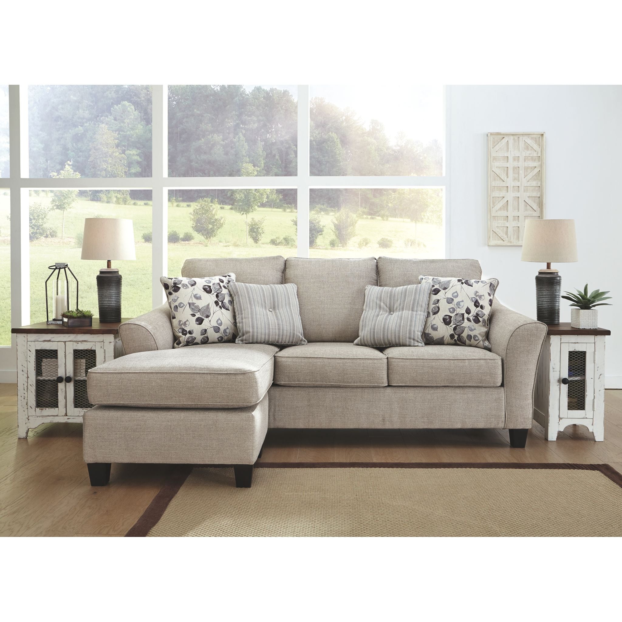 Abney Sofa Chaise - Modern Sectional Couch with Chaise Lounge, Comfortable Living Room Furniture for Small Spaces | Perfect for Apartments, Condos & Cozy Home Decor