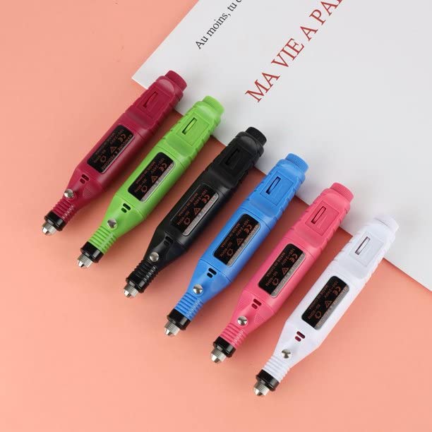 Rangwell NX Mini Electric Nail Drill - Professional Manicure Pen Sander for Exfoliating, Grinding & Polishing - Portable Nail Polish Remover Tool - Perfect for Home & Salon Use (Multicolor Set of 1)