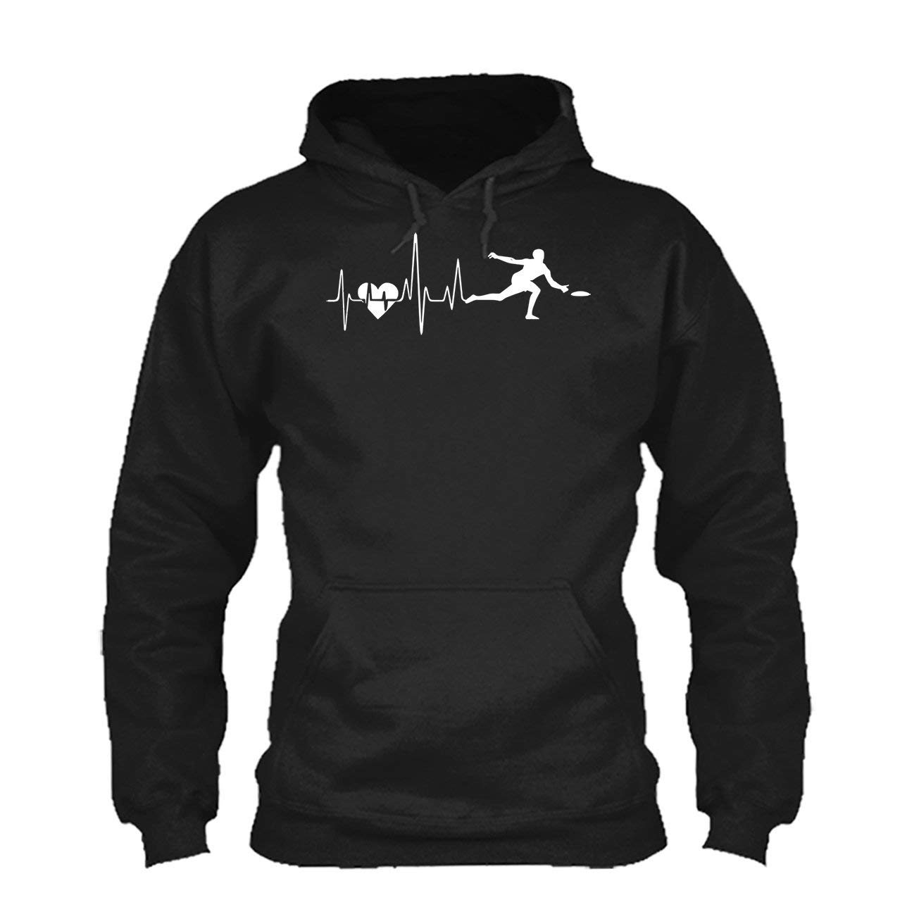 Ultimate Frisbee Heartbeat Graphic T-Shirt for Men - Soft Cotton Tee for Sports, Casual Wear & Outdoor Activities
