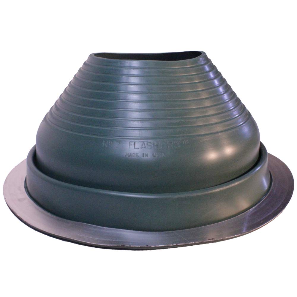 EPDM Flexible Roof Jack Pipe Boot - Green Flashing for 6