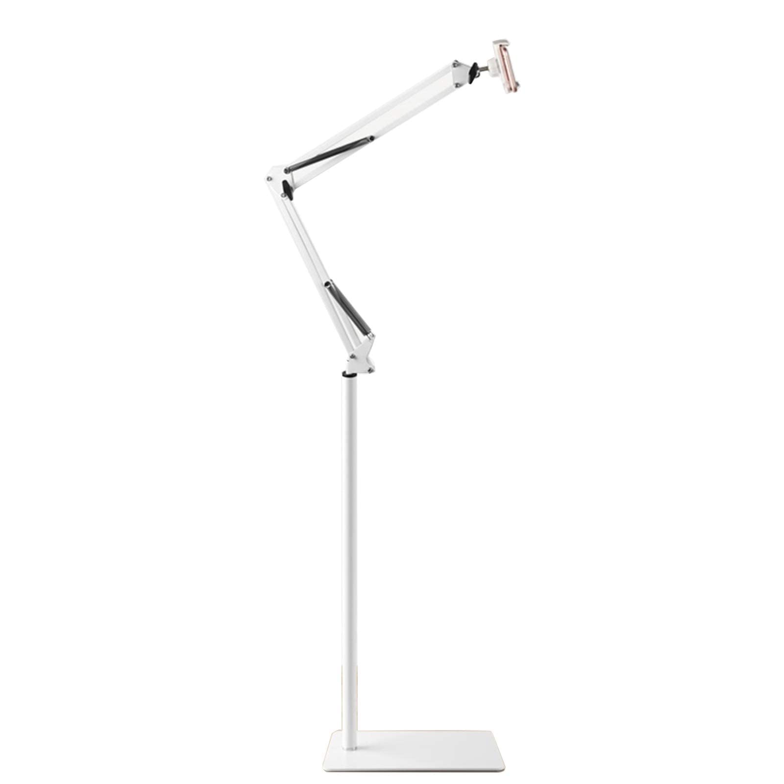 360° Rotating Adjustable Tablet Floor Stand with Gooseneck Arm - Universal Holder for 4-11 Inch Tablets, Phones, E-Readers & Gaming Devices - Perfect for Home, Office & Bedroom Use