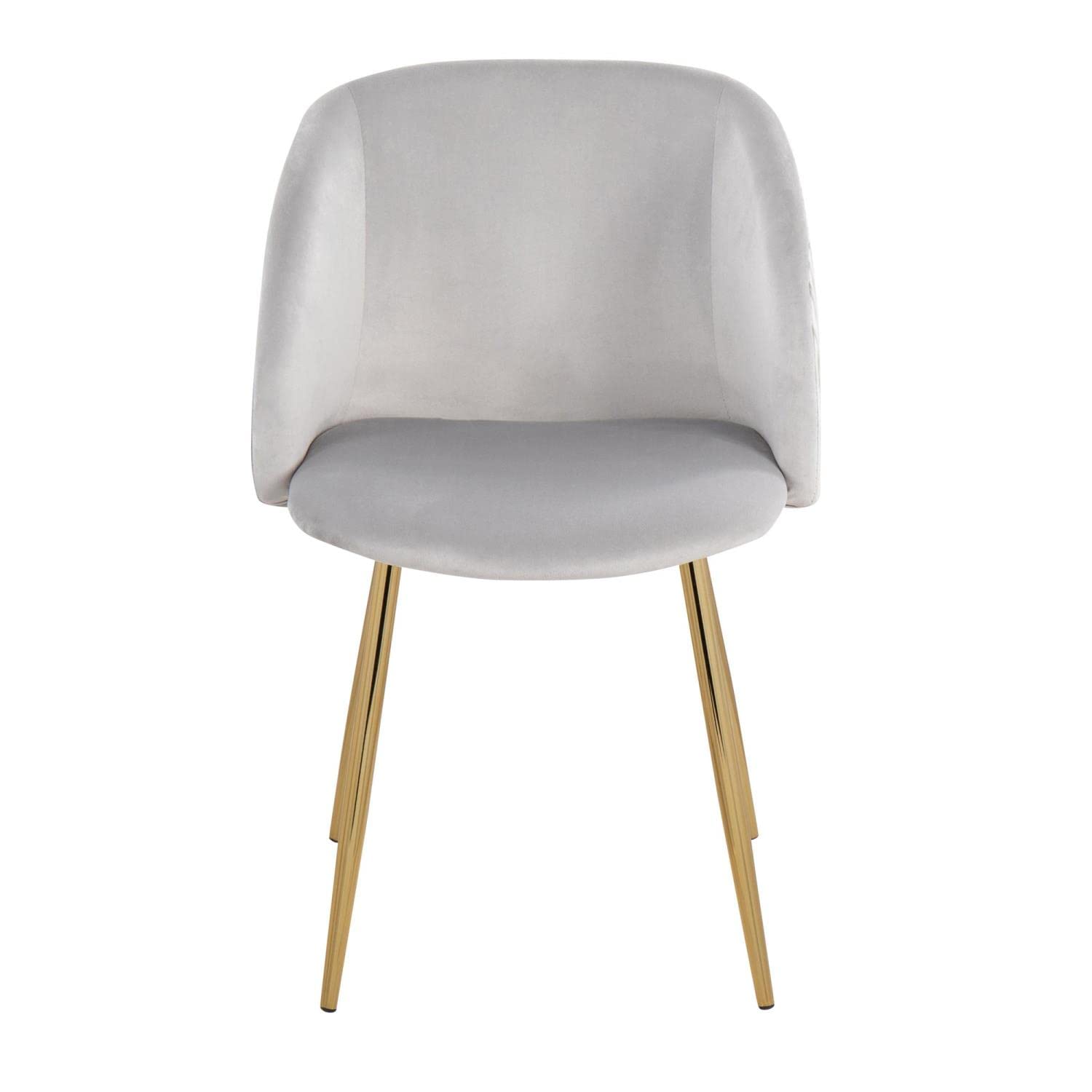 LumiSource Fran Pleated Waves Chair - Set of 2 Modern Upholstered Dining Chairs for Kitchen Table | Comfortable Contemporary Seating for Home, Restaurant & Office Use