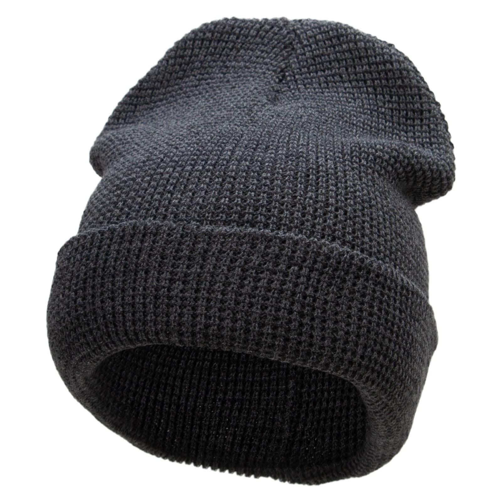 Cozy Waffle Knit Cuff Beanie Hat for Men & Women - Winter Warm Stretchy Slouchy Beanie - Perfect for Skiing, Snowboarding & Outdoor Activities