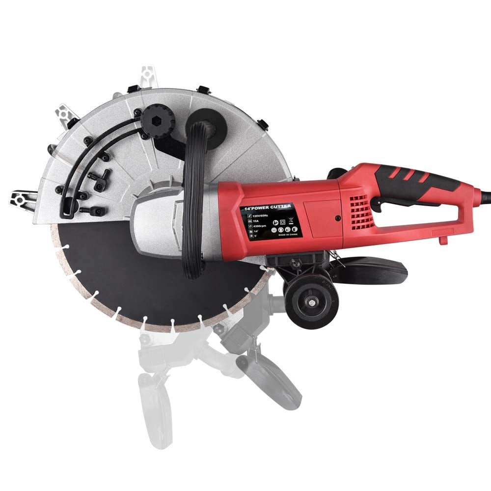 13 3/4 Inch 15A Heavy Duty Circular Saw - Professional Concrete, Tile & Cement Cutting Power Tool for Construction, Masonry & DIY Projects