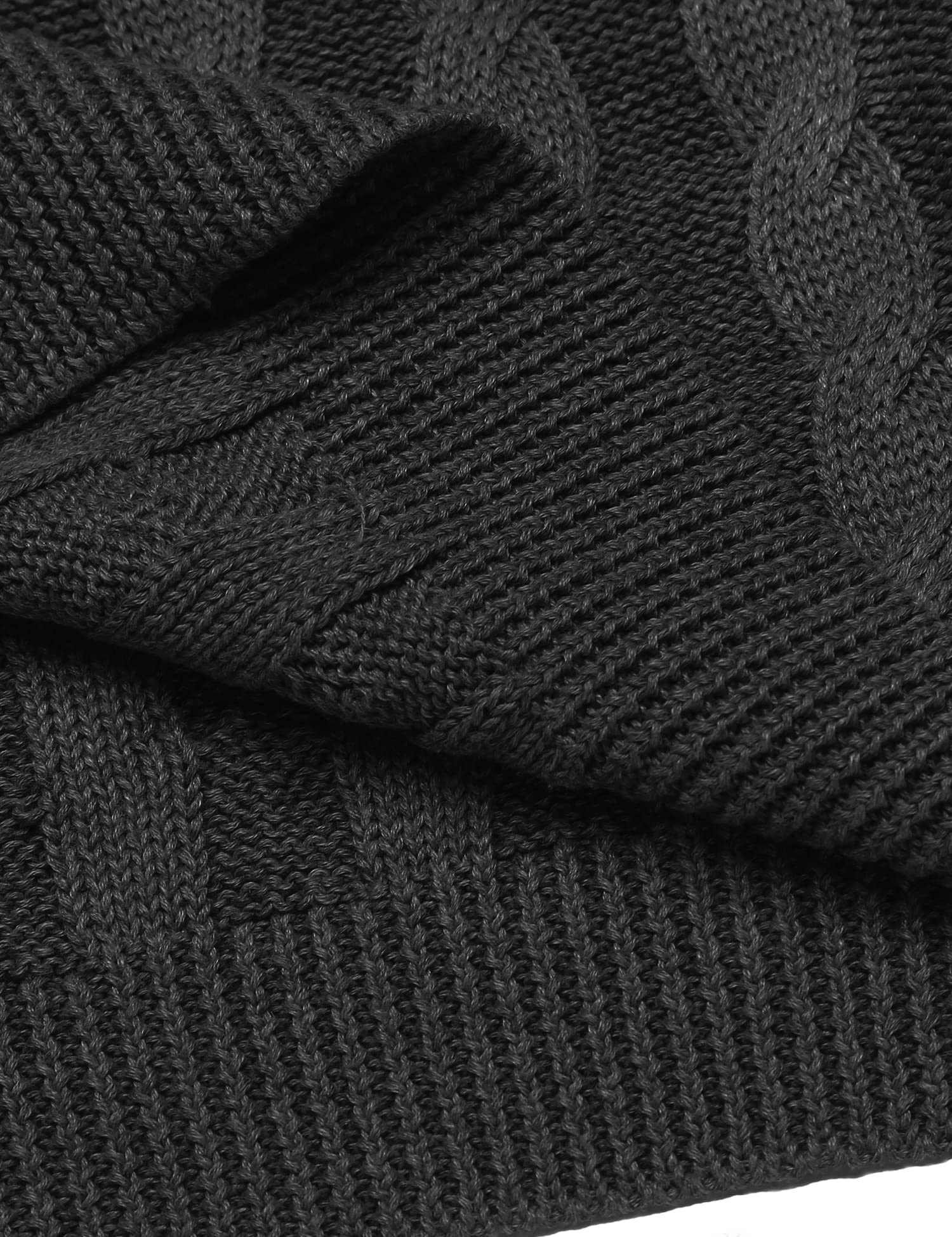 COOFANDY Men's Slim Fit Shawl Collar Cable Knit Sweater - Casual Button Pullover for Fall & Winter - Perfect for Office, Date Night and Holiday Gatherings