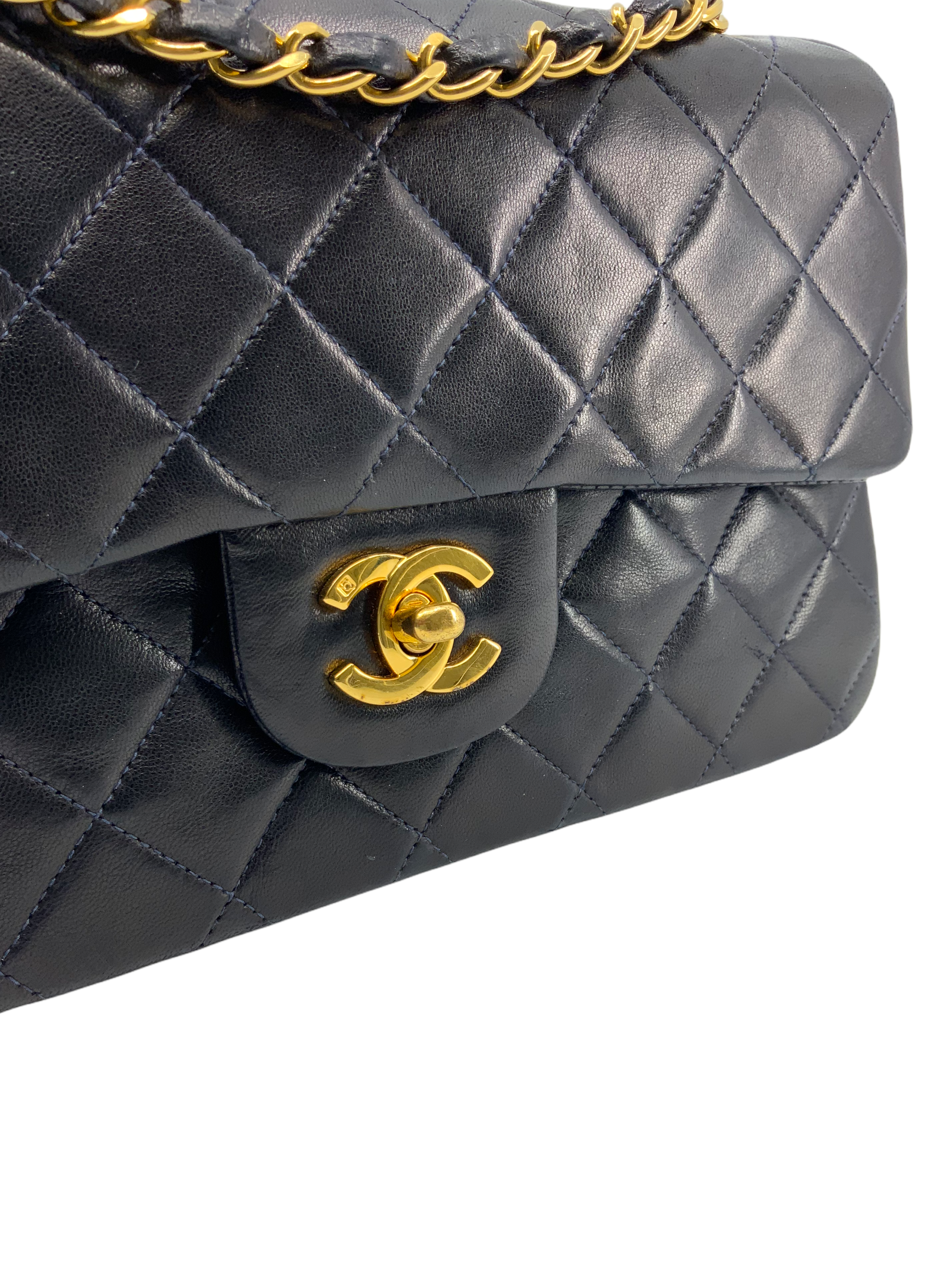 Vintage Chanel Quilted Lambskin Small Classic Double Flap Bag - Luxury Designer Handbag for Women, Perfect for Evening Parties & Special Occasions