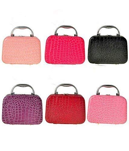 Women's Makeup Bag with Mirror - Travel Cosmetic & Jewelry Organizer for On-the-Go