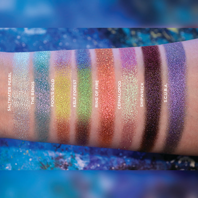 Deep Sea Treasures Eyeshadow Palette - 12 Vibrant Shades for Stunning Makeup Looks | Perfect for Party, Halloween & Cosplay