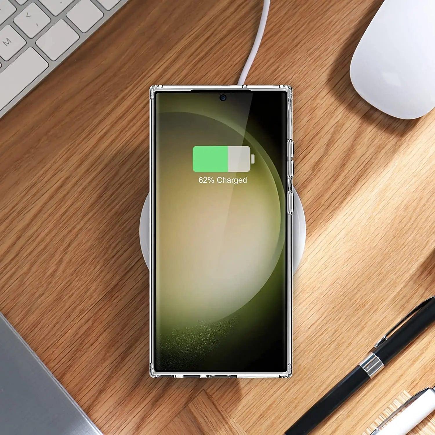 Samsung Galaxy S24 MagSafe Magnetic Wireless Charging Case - Fast Charging Phone Cover for iPhone 15/14/13 - Perfect for Travel, Work & Everyday Use