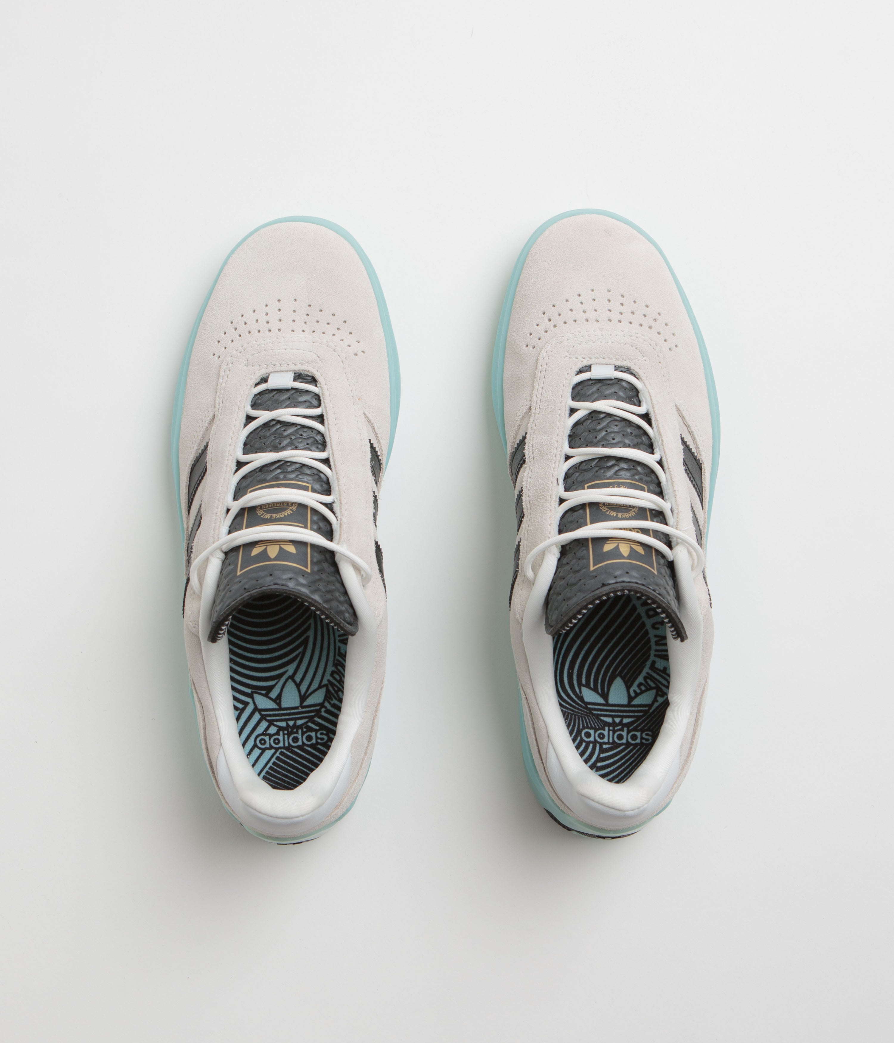 Adidas Puig Running Shoes for Men & Women - Crystal White / Core Black / Light Aqua - Lightweight Comfortable Sneakers for Jogging, Gym & Casual Wear