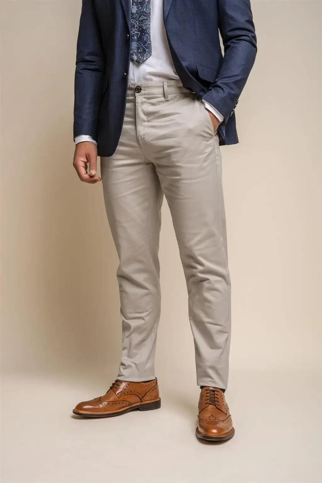Cavani Men's Dakota Chinos - Classic Slim Fit Stretch Dress Pants for Business Casual & Office Wear | Comfortable Work Pants for Men