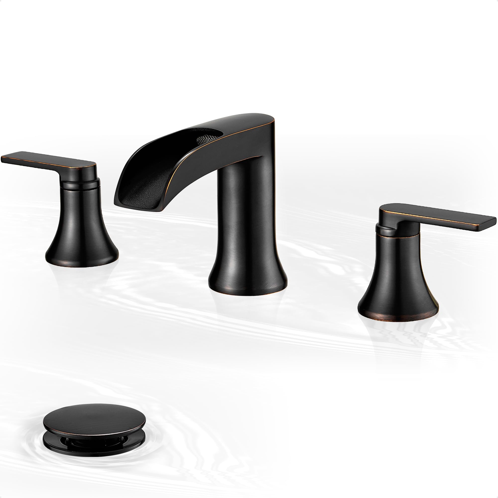 Oil Rubbed Bronze Waterfall Bathroom Faucet - 8