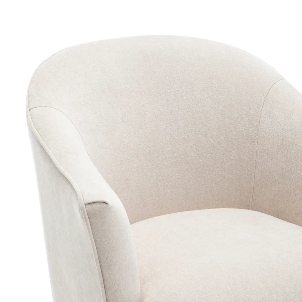 Elsa Occasional Chair - Cream Chenille Upholstered Accent Chair for Living Room, Bedroom, or Office | Comfortable & Stylish Home Decor