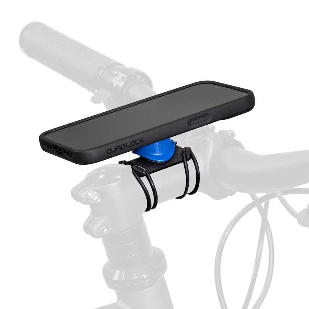 Quad Lock Stem/Handlebar Bike Mount Kit for iPhone 15 Pro Max - Secure Phone Holder for Cycling, Commuting & Outdoor Adventures