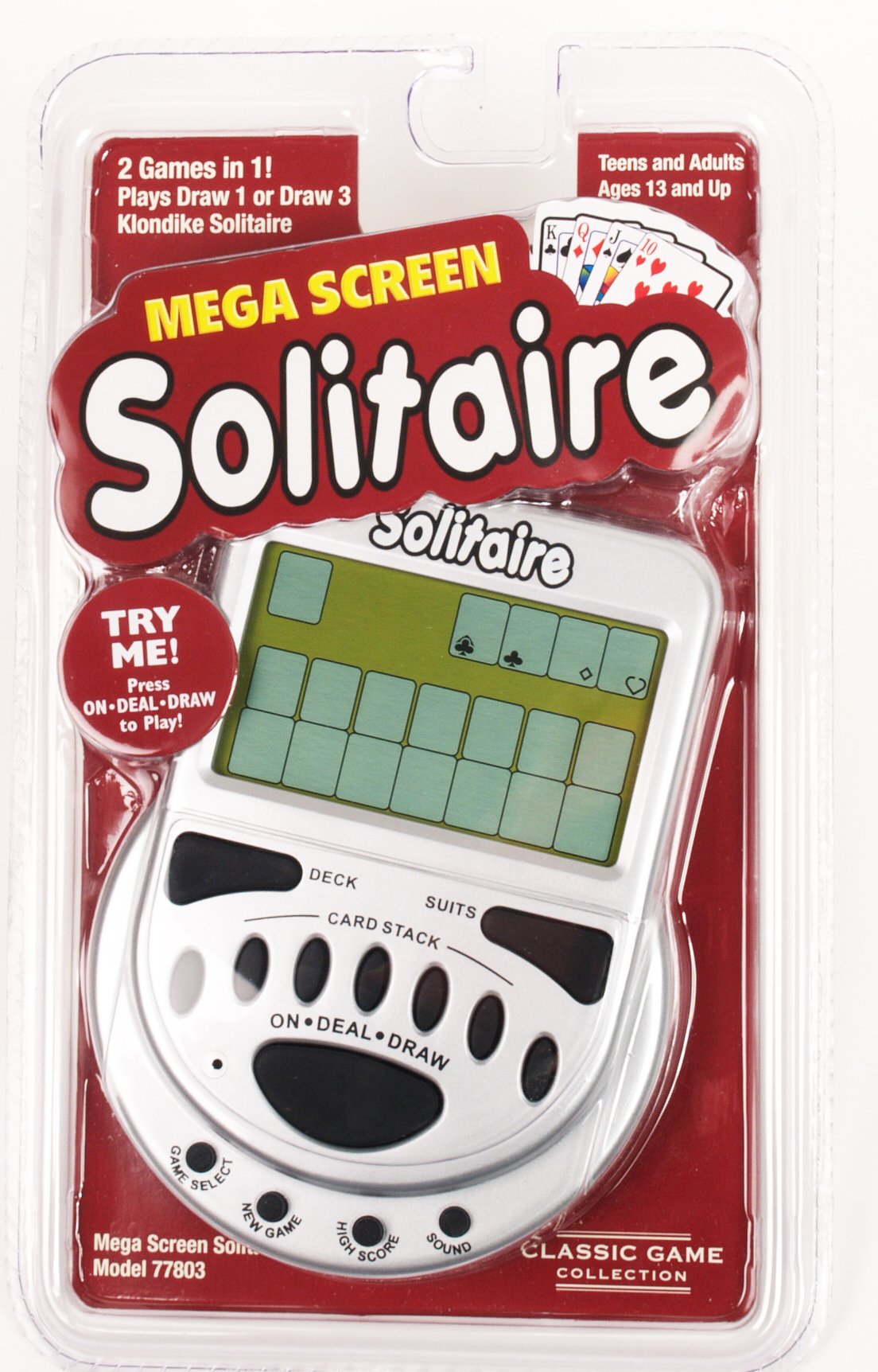 Electronic Gambling Game Pack - Mega Screen Solitaire & 7-in-1 Poker Handheld Games for Adults | Portable Casino Entertainment for Travel, Parties & Home Fun