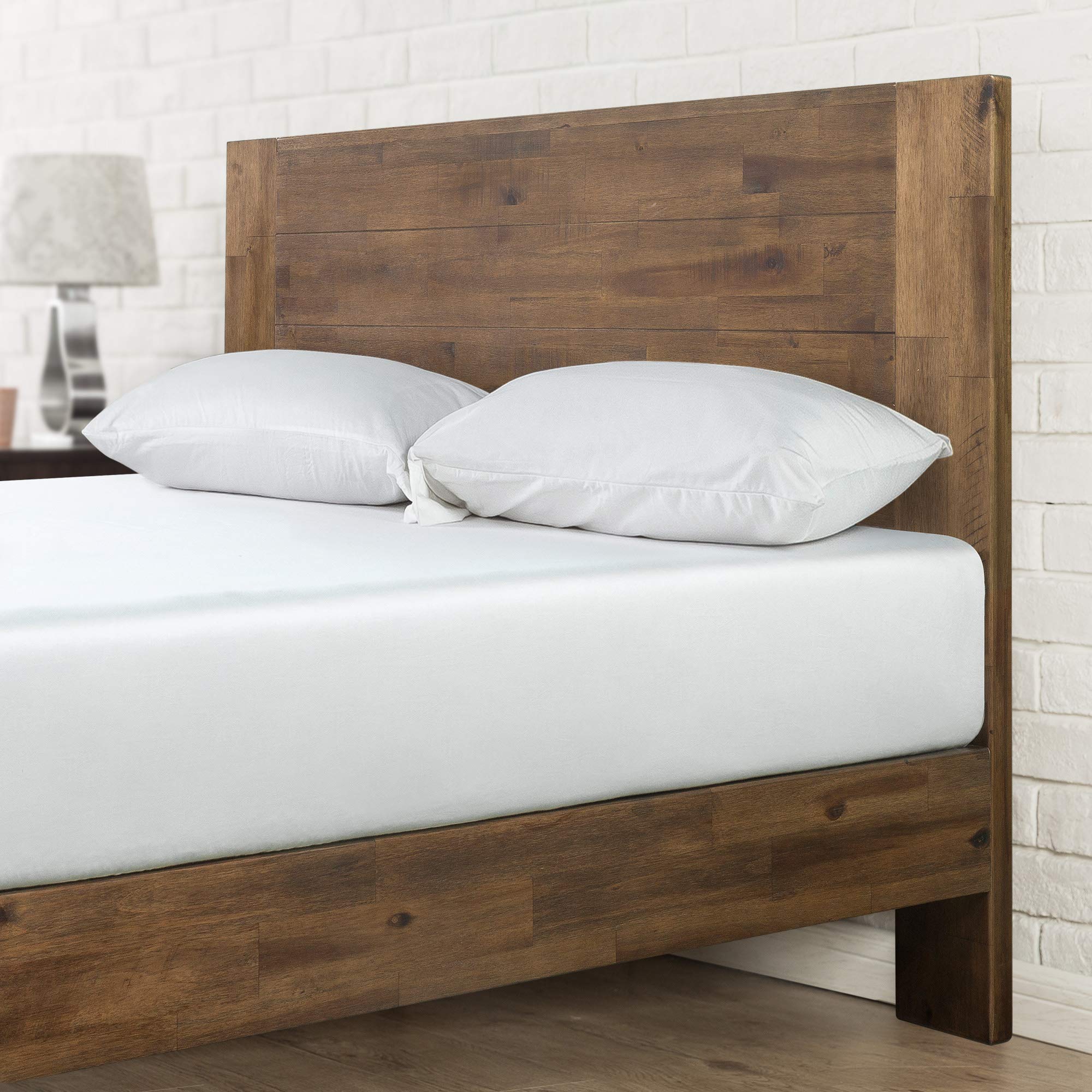 ZINUS Tonja Wood Platform Bed Frame with Headboard - Full Size Mattress Foundation with Wooden Slat Support - No Box Spring Needed - Easy Assembly - Perfect for Bedroom, Guest Room & Dorm Furniture