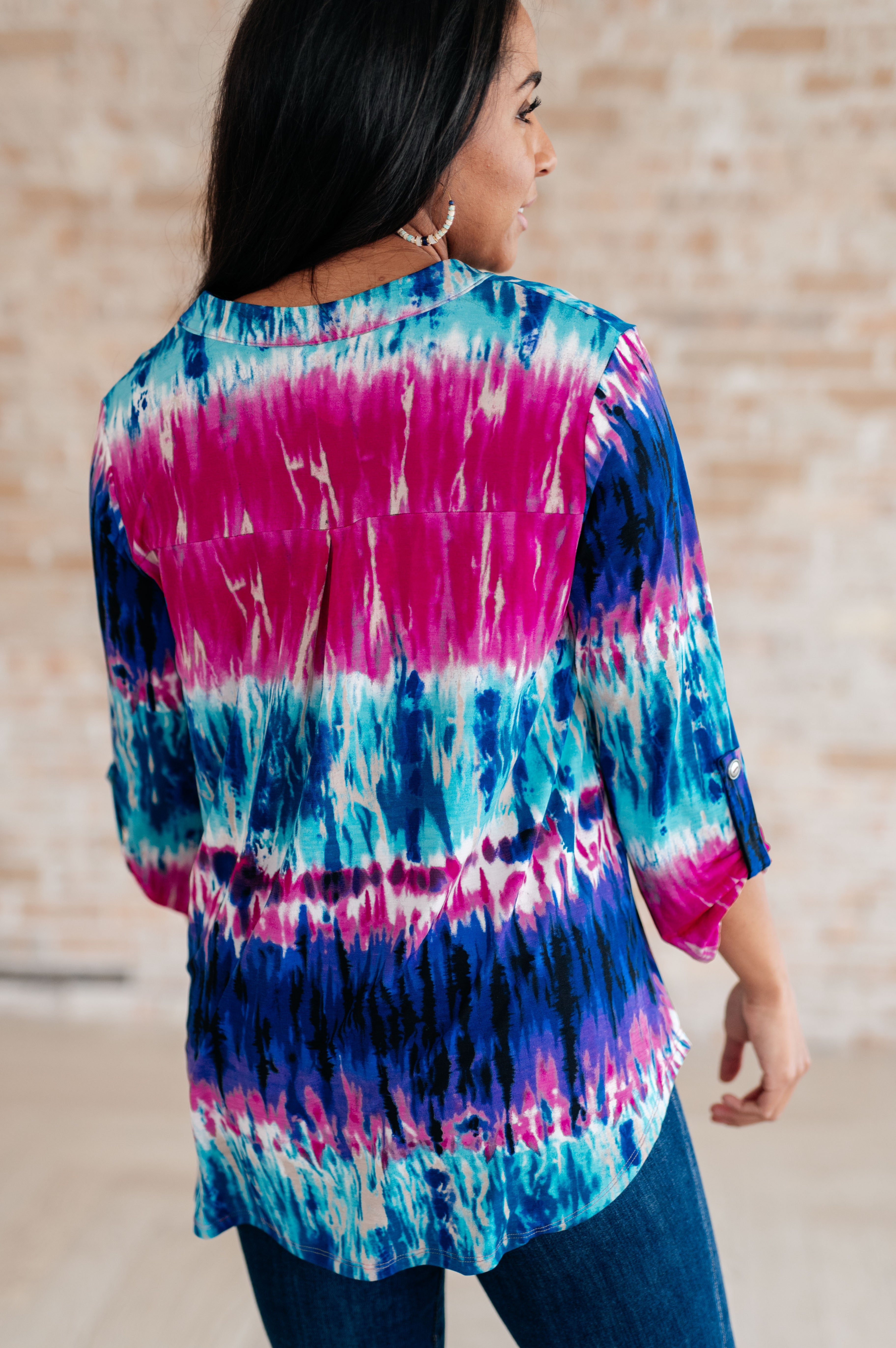 Lizzy Tie Dye Women's Tops - Trendy Casual & Festival Wear for Summer Outfits, Beach Days & Music Events